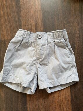 Kids Light Gray Elastic-Waist Shorts